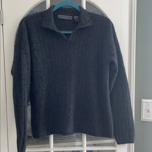 Vintage Le Collezioni Structure Women’s Dark Grey Lambswool Rabbit Hair Sweater